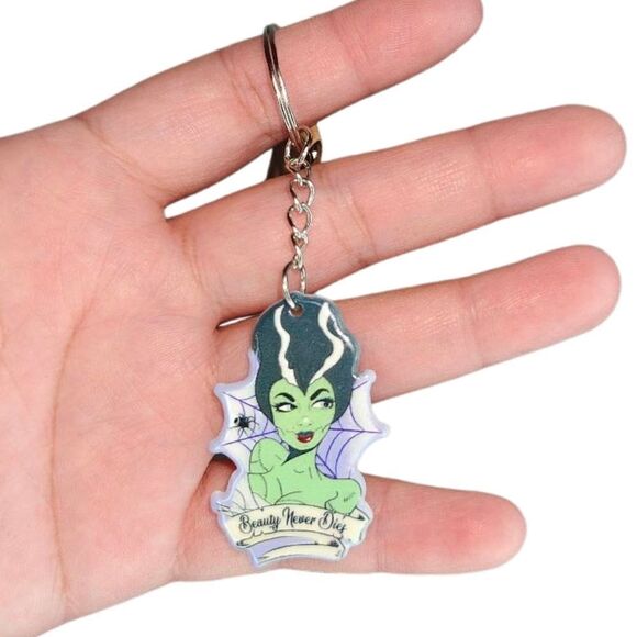 Double Sided Witchycore Gothic Keychain - Picture 1 of 1